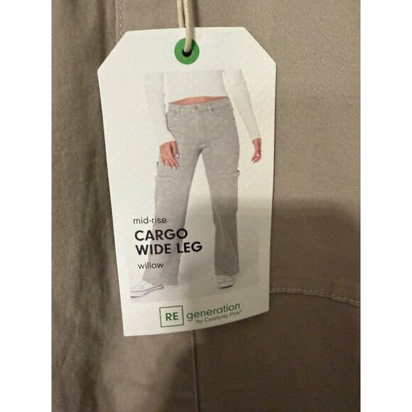 Re Generation NWT Willow Cargo Pants Wide Leg Mid Rise Womans 11/30 - Picture 6 of 6
